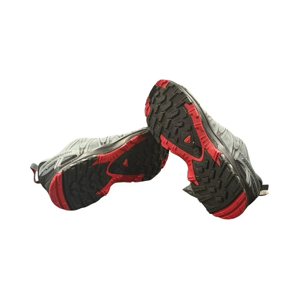 Size 8 Salomon XA Pro 3D GTX Lead Black Cherry Red Mens Trail Shoes 407894